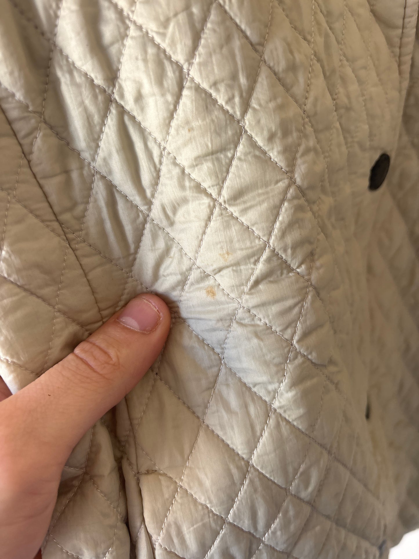 Barbour Cream Quilt Jacket, Size 12