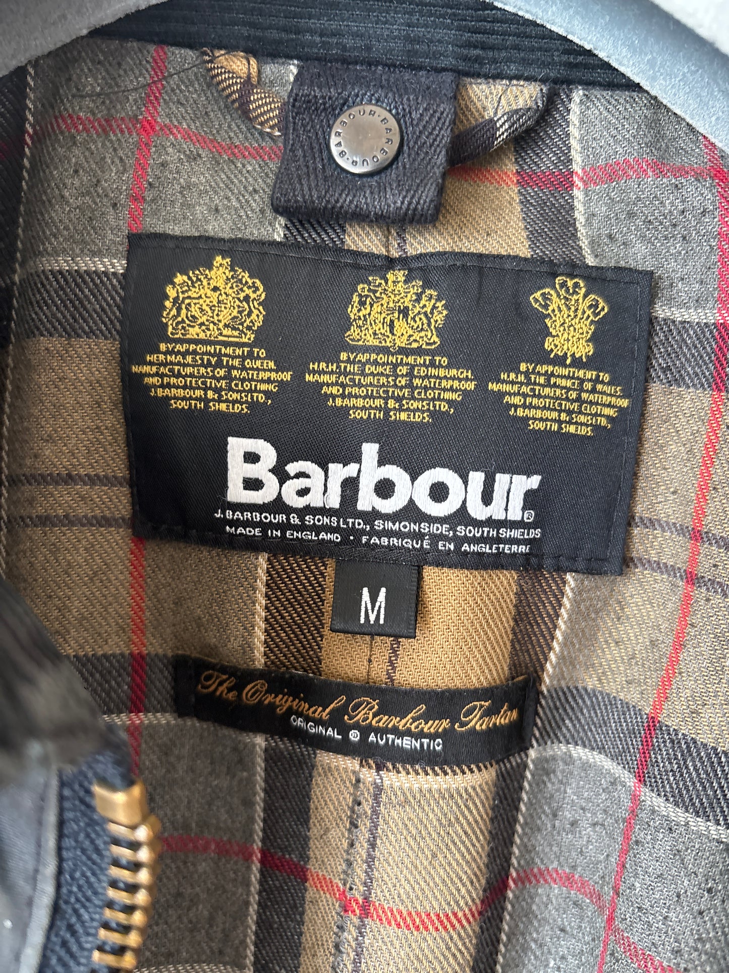Barbour Ashby Wax Jacket, Grey, Size M