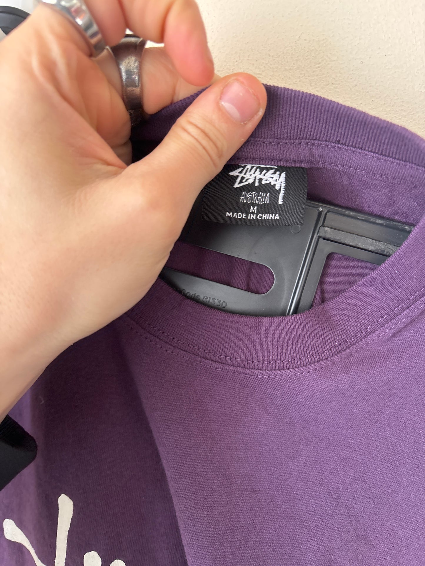 Stussy World Tour Logo T Shirt, Purple, Brand New Deadstock, Sizes M & S