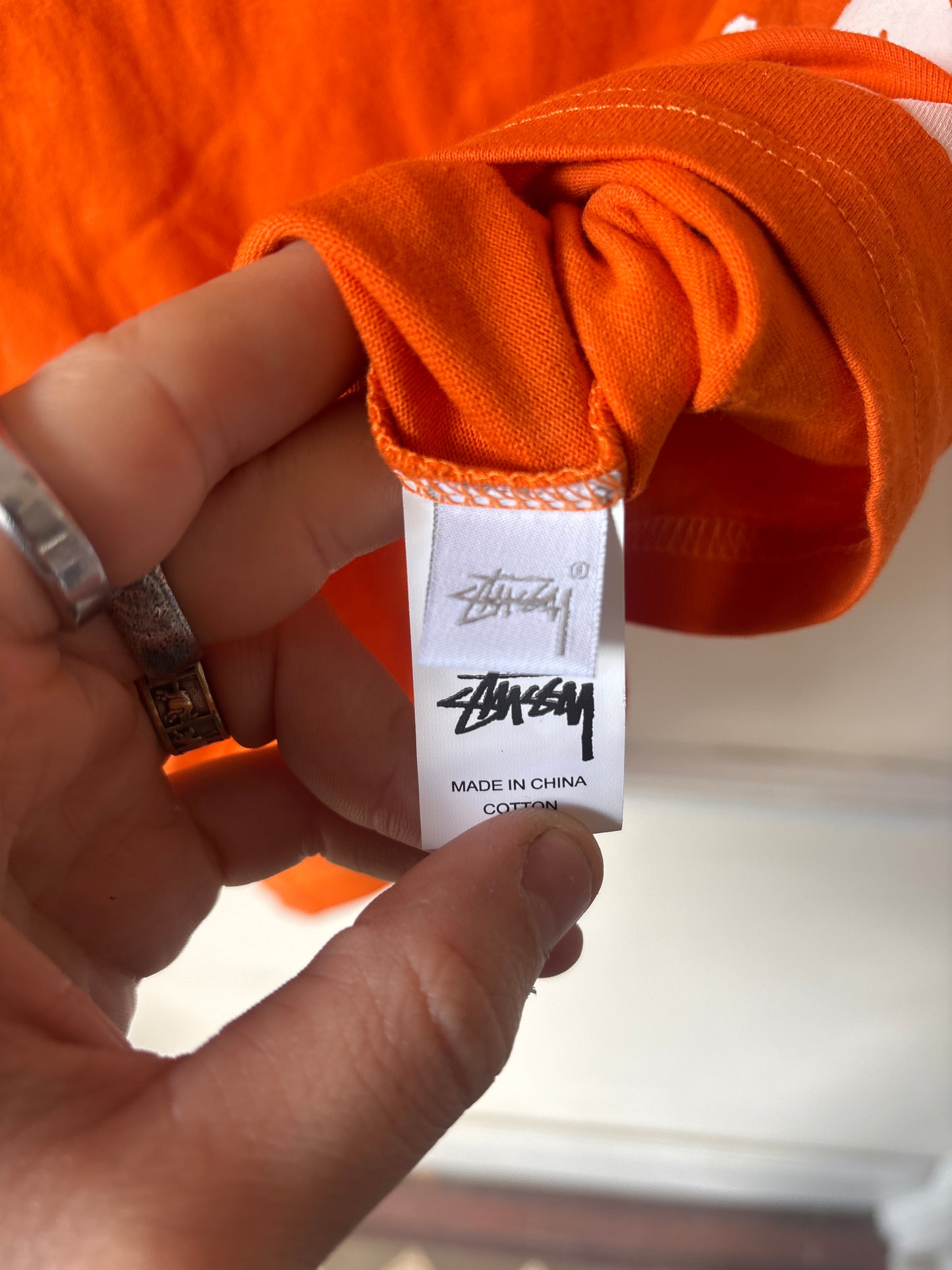 Stussy T Shirt, Corner Bold Logo, Brand New Deadstock, Size M