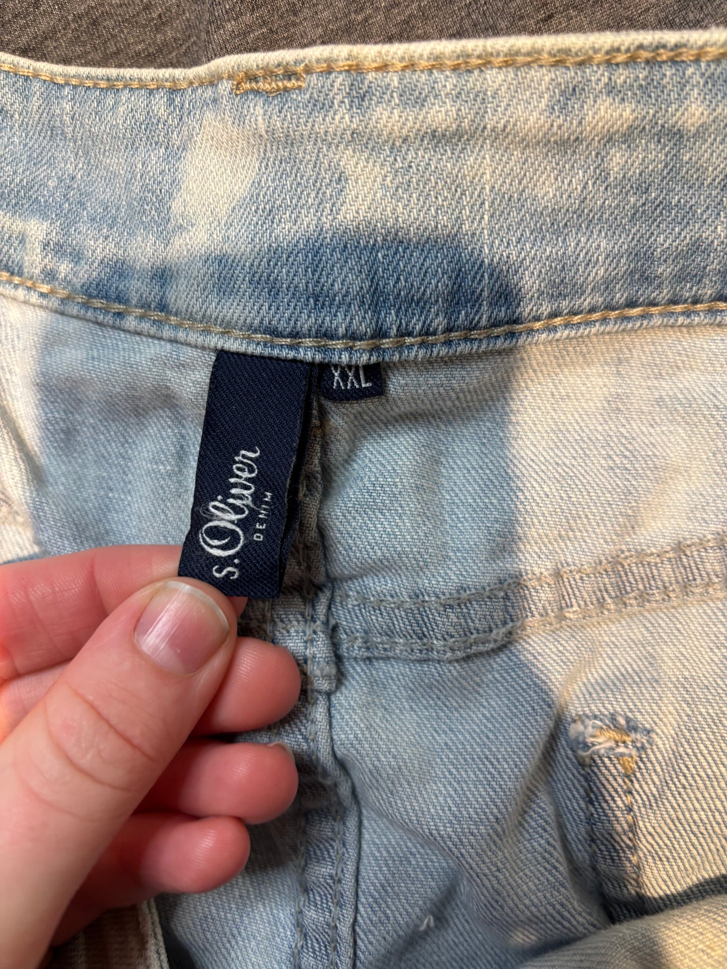 Denim Mini Skirt, W38 XXL