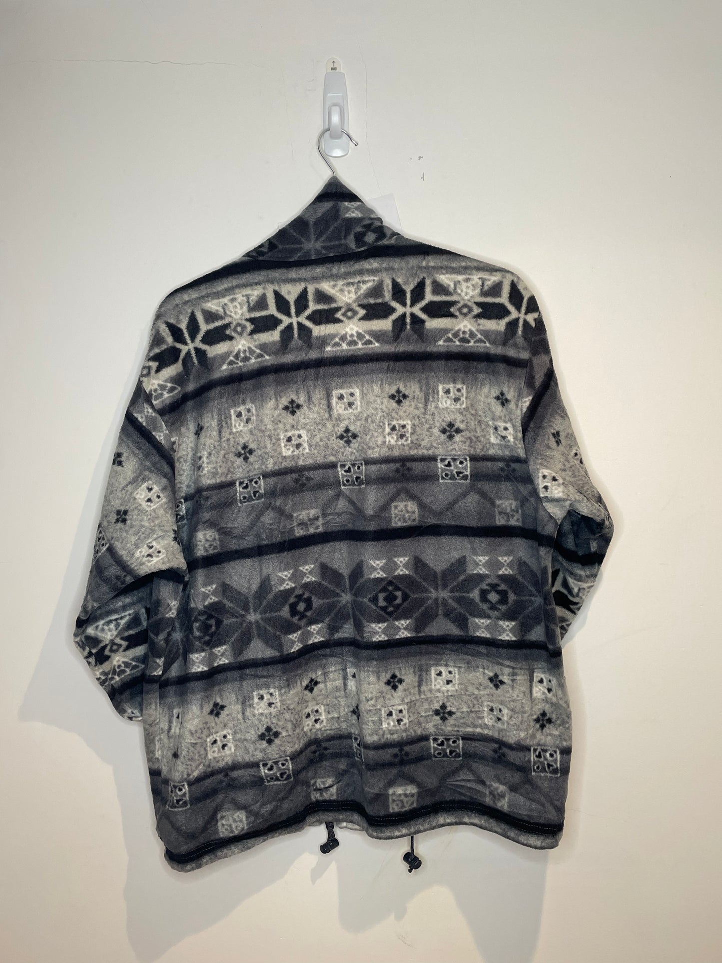 Patterned Zip Up Funky Fleece, front pockets. M/L