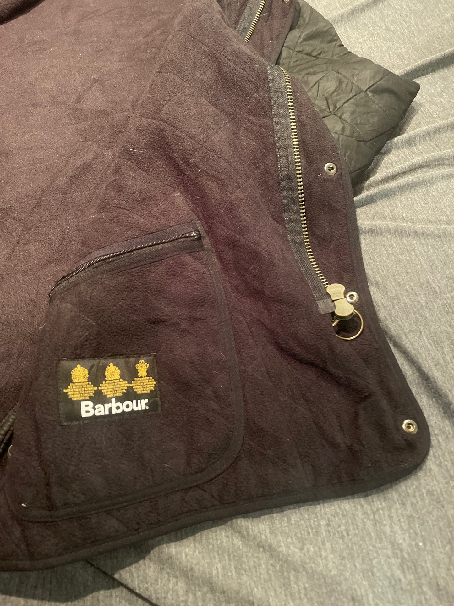 Barbour Mens Black Quilted Jacket, Size 2XL