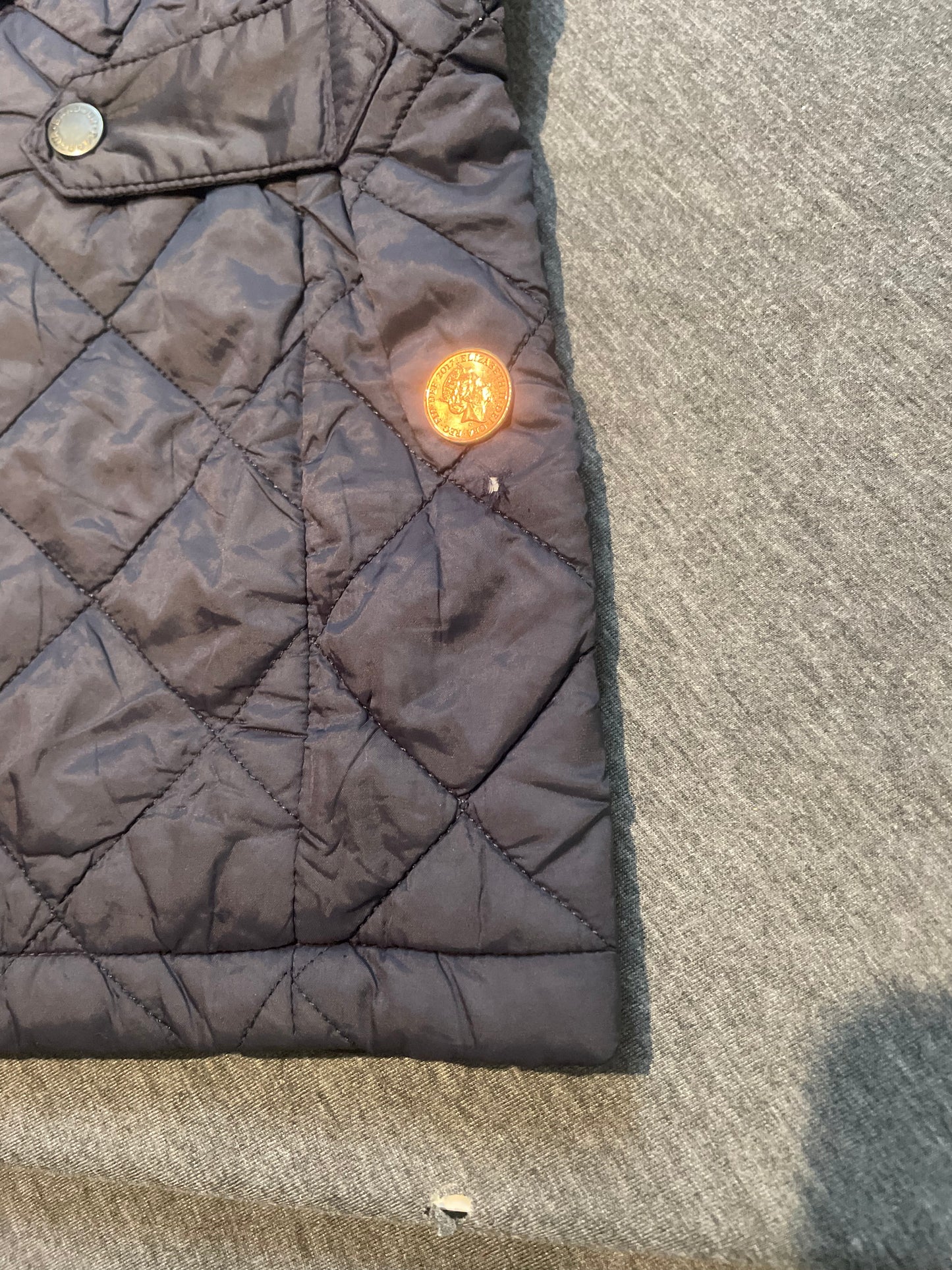 Barbour Mens Black Quilted Jacket, Size L