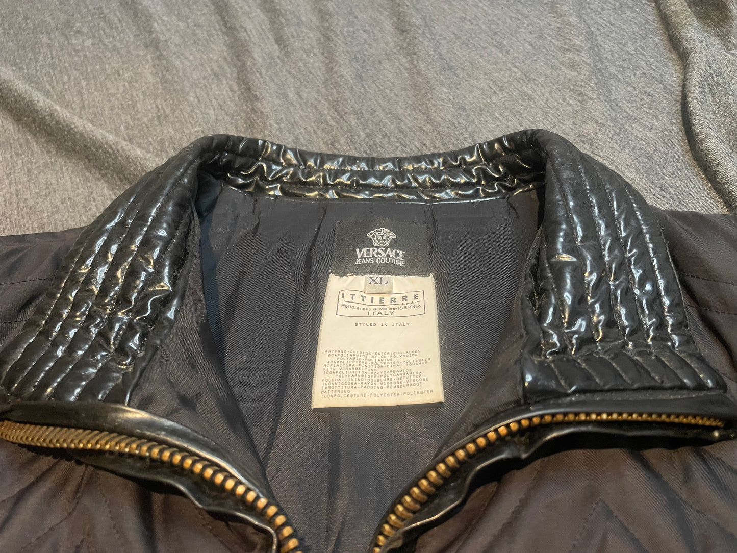 Versace 90s Ladies Puffer Coat, Size XL RARE