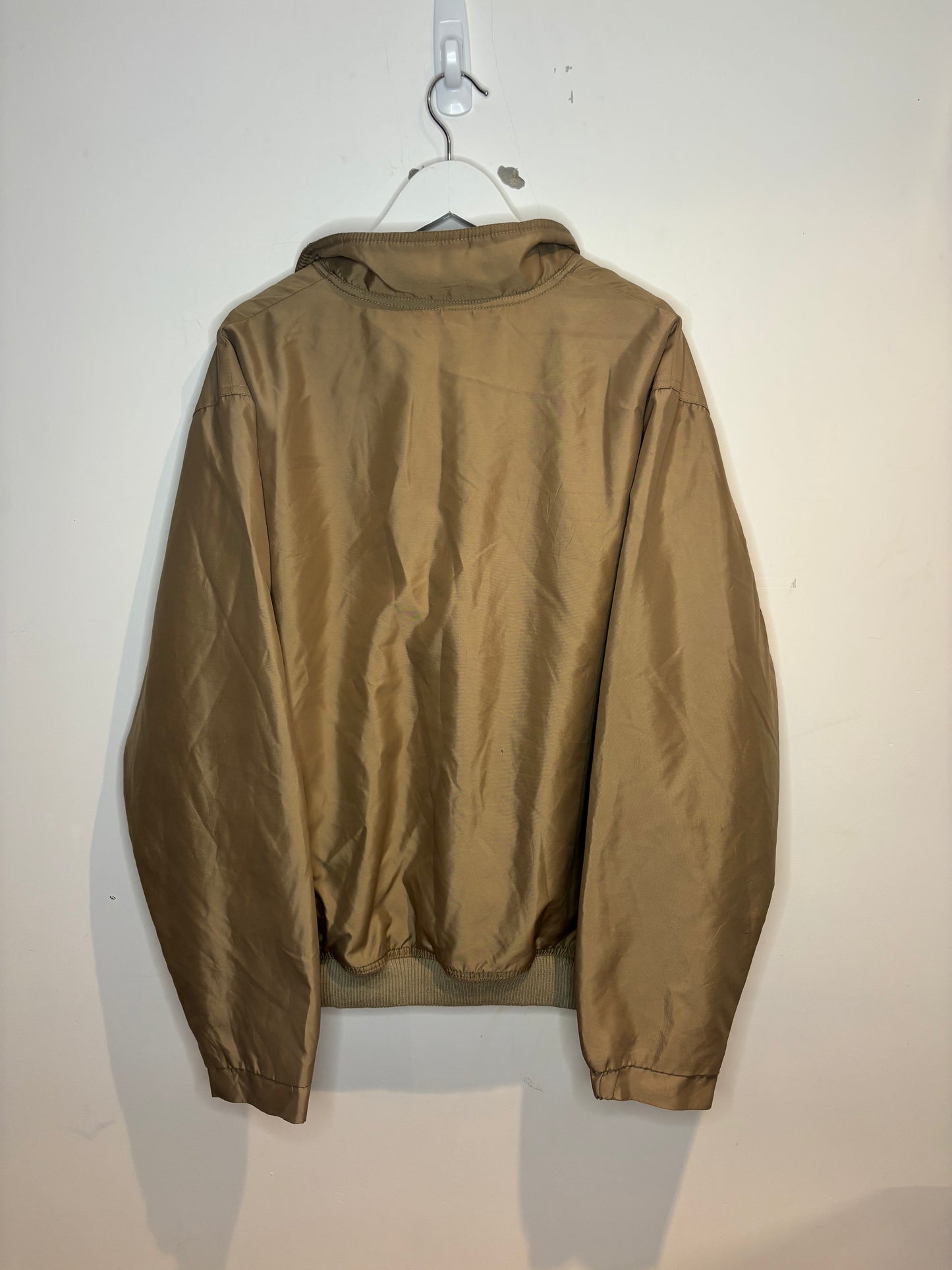 Chaps Bomber Jacket, Fleece Lined, Cream, L