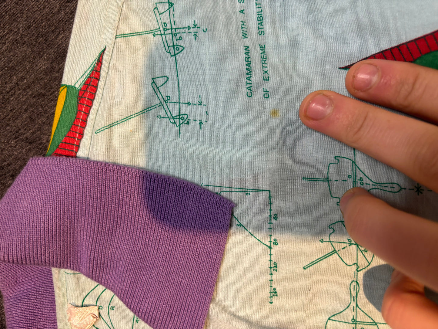 Button Up Sailing Graphic Shirt, Ladies XL