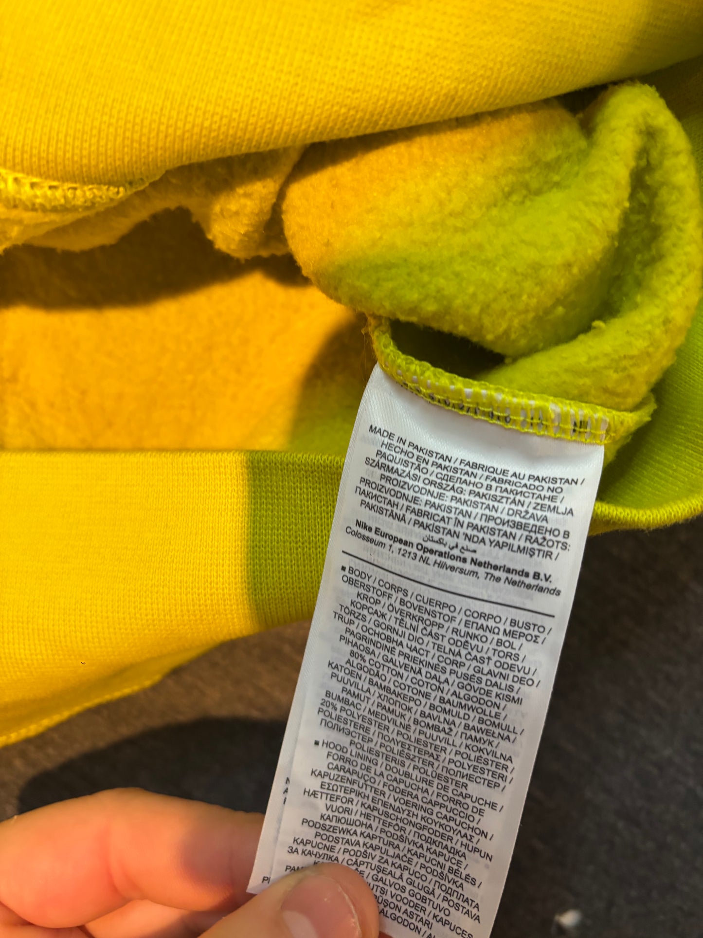 Nike Hoodie, Bright Yellow, Ladies XS