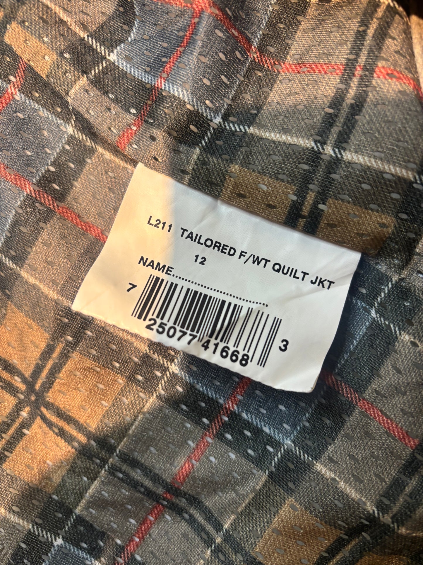 Barbour Cream Quilt Jacket, Size 12