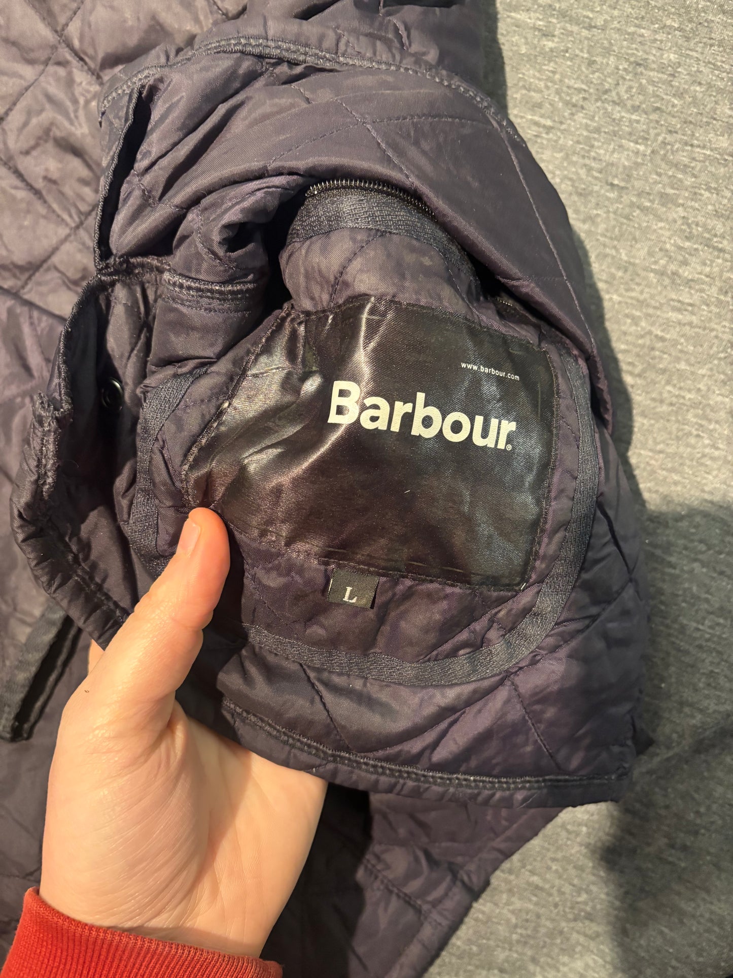 Barbour Blue Quilted Mens Jacket, Size L