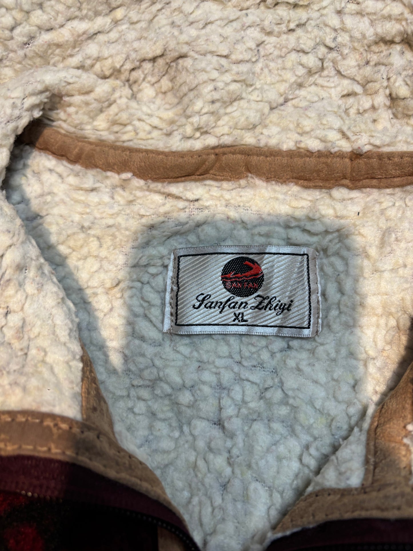 Mens Sherpa Lined Fleece Jacket, Size XL