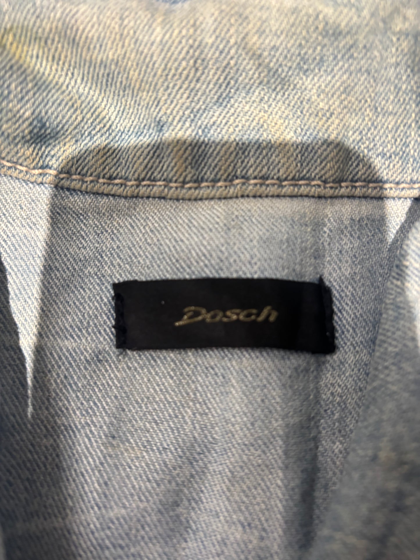 Ladies Y2K Mini Denim Shacket, Size 8 (36 pit to pit)