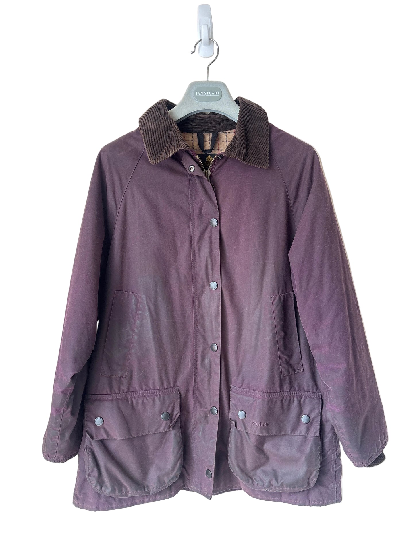 Barbour Ltd Purple Edition Bedale Cotton Wax Jacket, Ladies Size 16 / XL