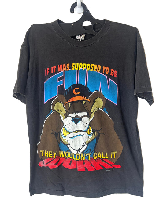 1994 Single Stitch, Funny Slogan Dog Graphic T-Shirt,  Size L