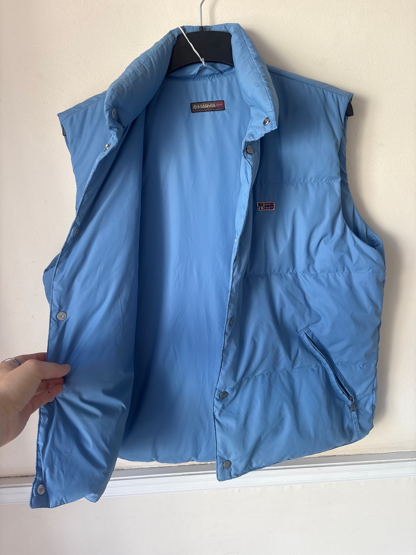 Napapijri Ladies Blue Down Gilet, Size 16