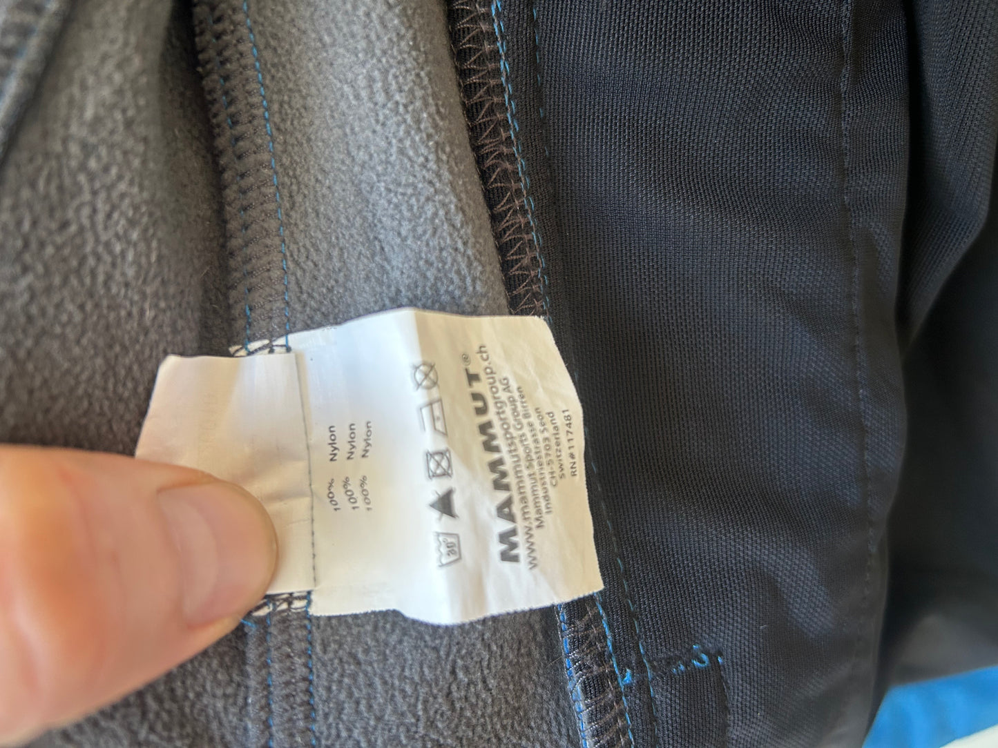Mammut Softshell Jacket, Blue, Size S