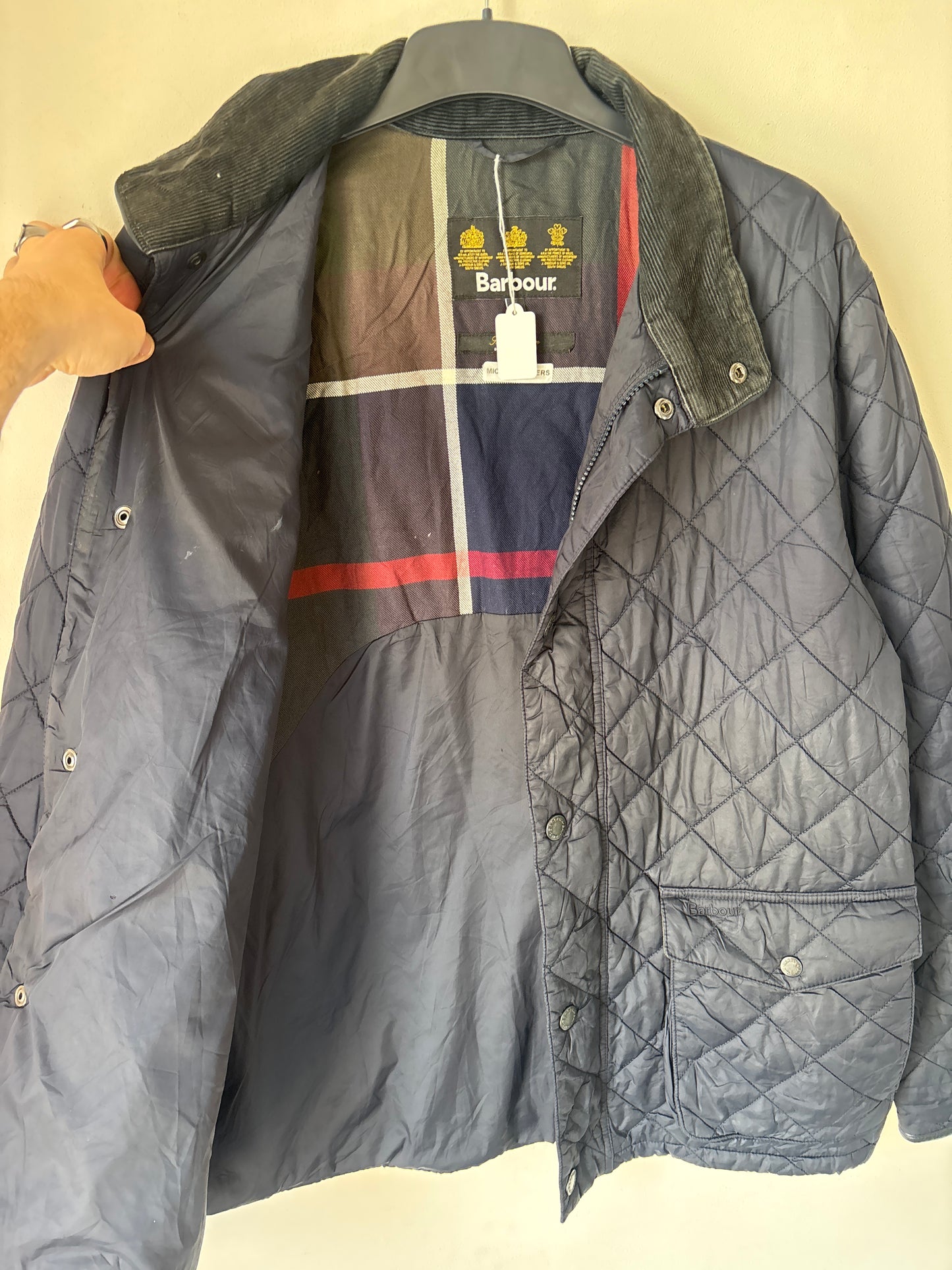 Barbour Mens Black Quilted Jacket, Size L