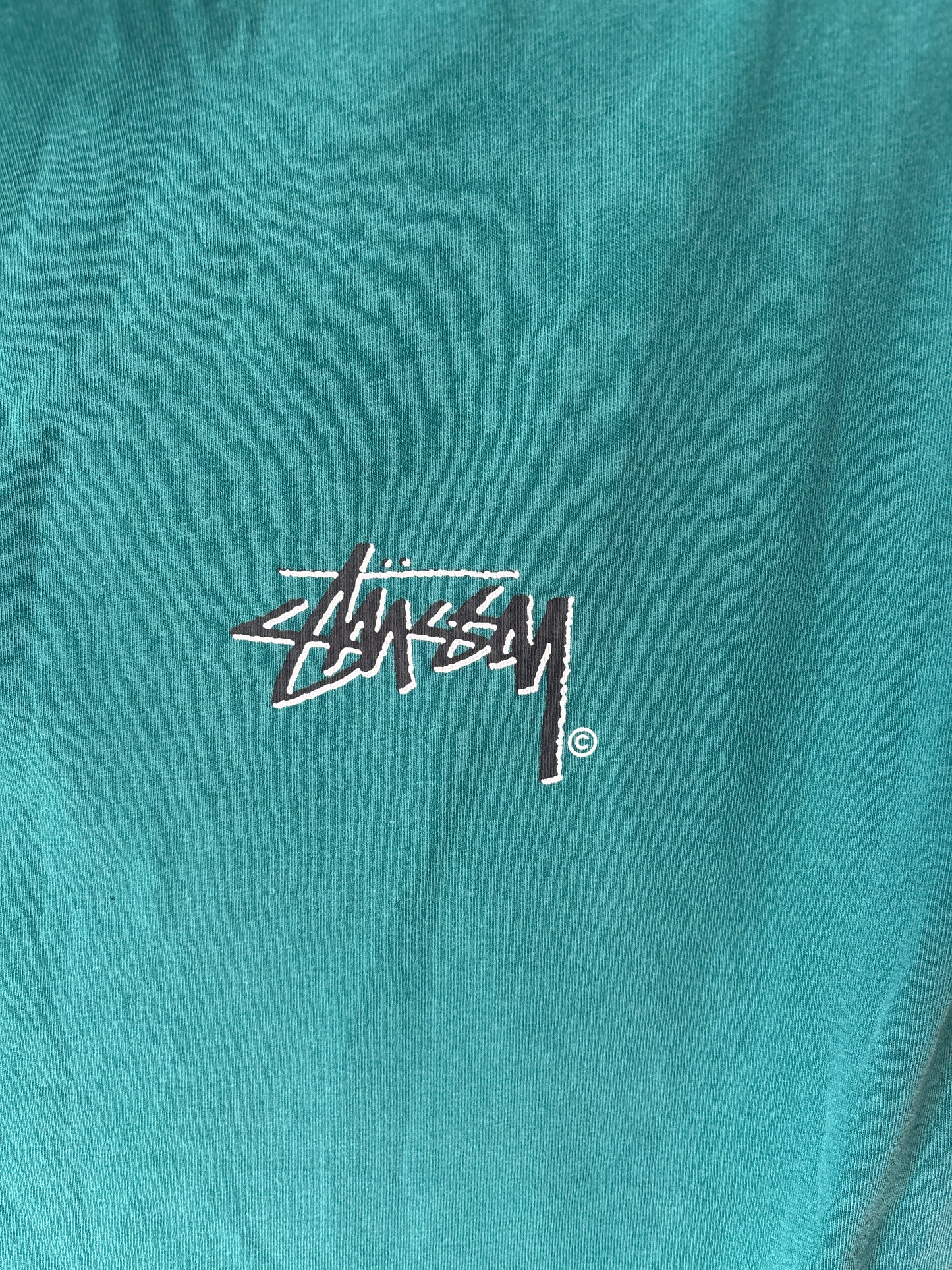 Stussy Original Logo T Shirt, Green, Brand New Deadstock, Size S