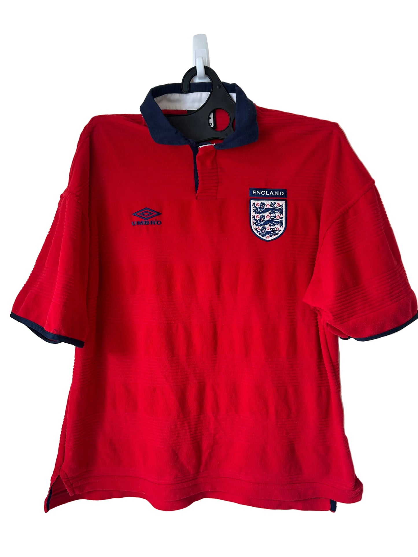 1999/2001 England Away Football Shirt by Umbro, XL 46” RARE