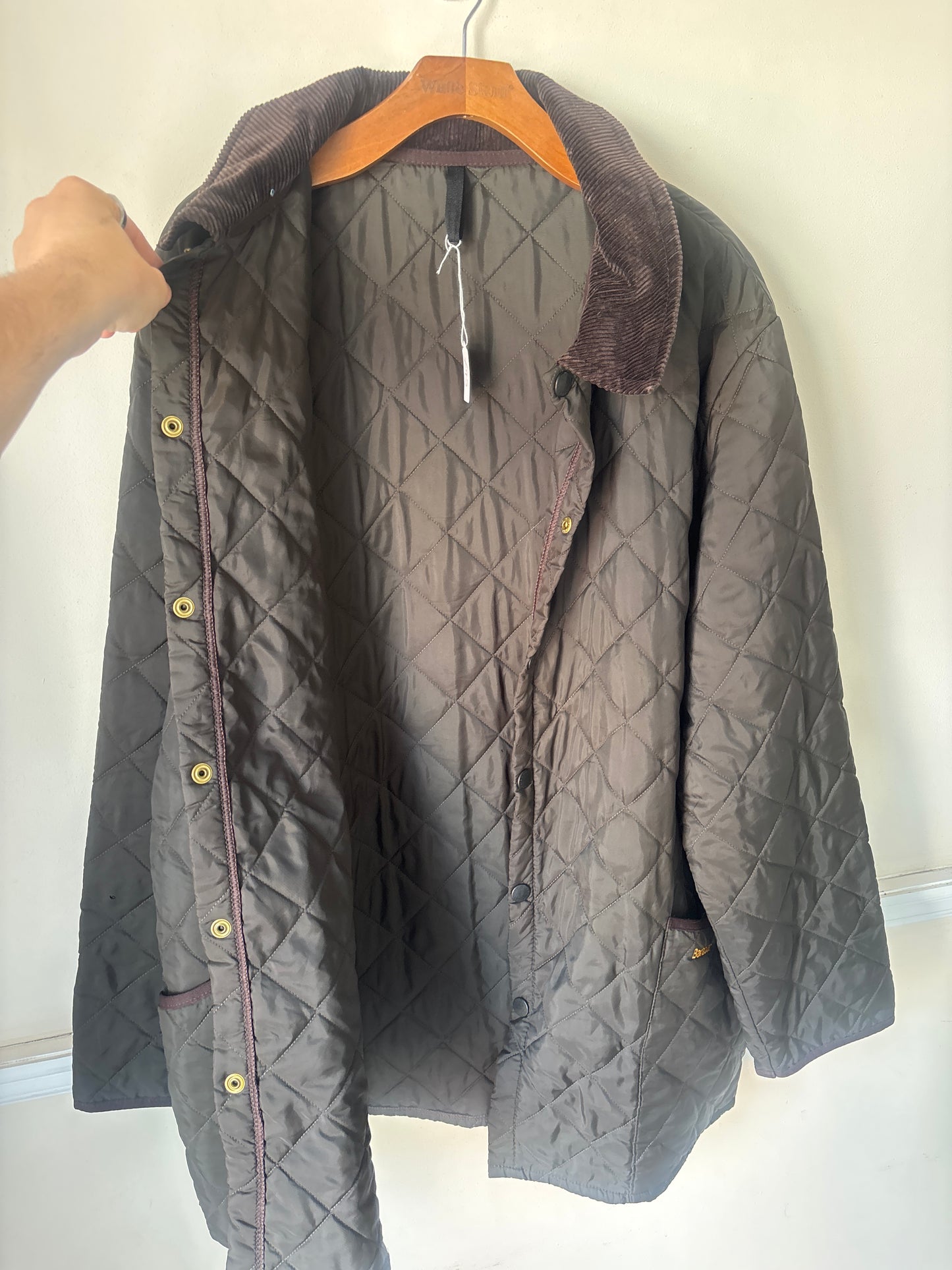 Barbour Brown Quilted Jacket, Size XL
