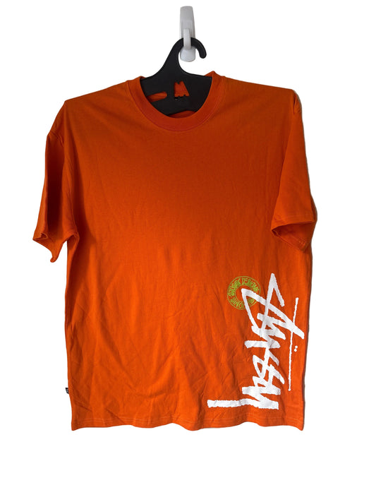 Stussy T Shirt, Corner Bold Logo, Brand New Deadstock, Size M