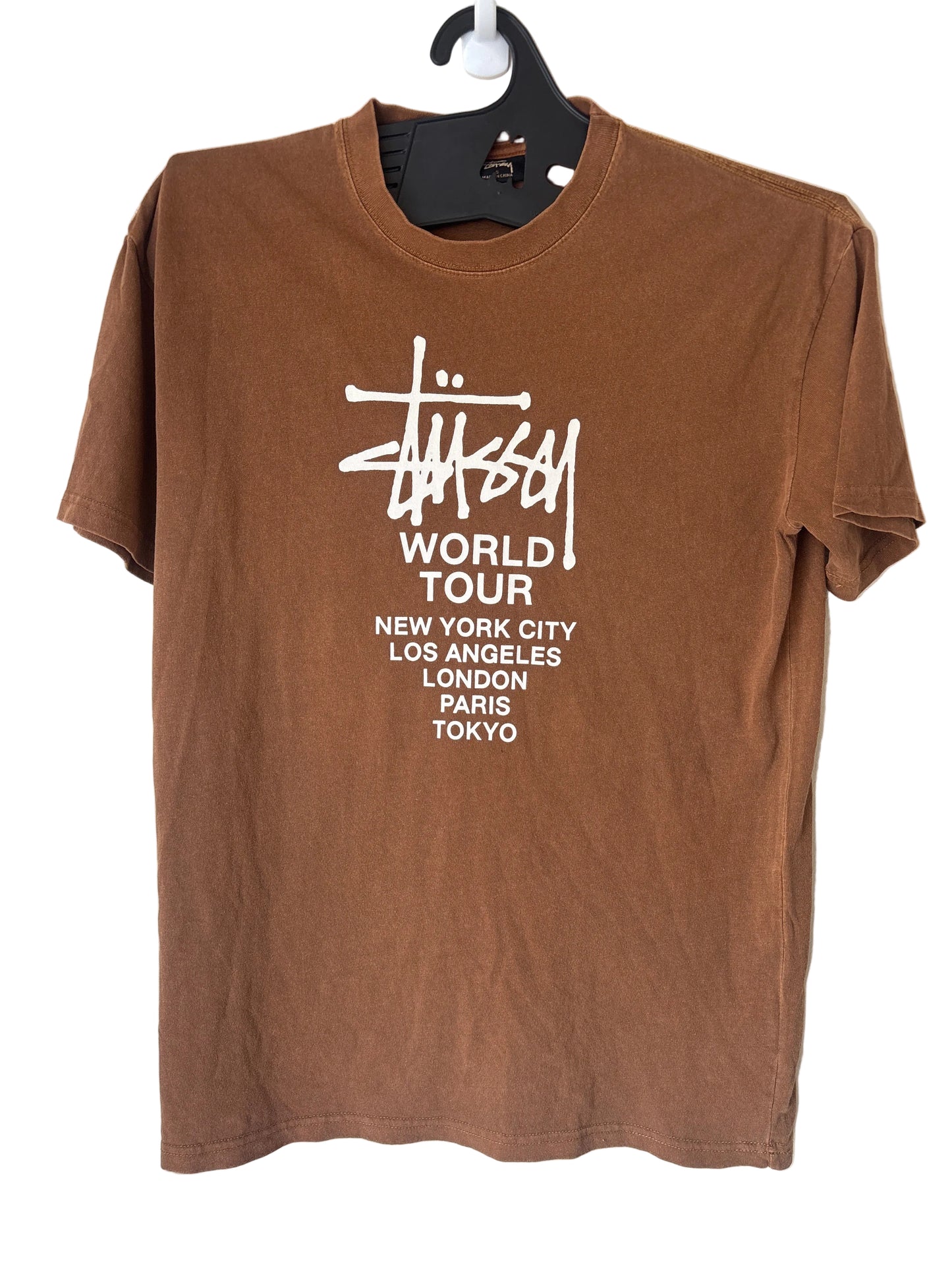 Stussy World Tour T Shirt, Brand New Deadstock, Size S