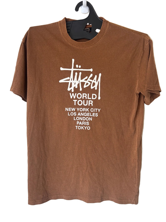 Stussy World Tour T Shirt, Brand New Deadstock, Size S