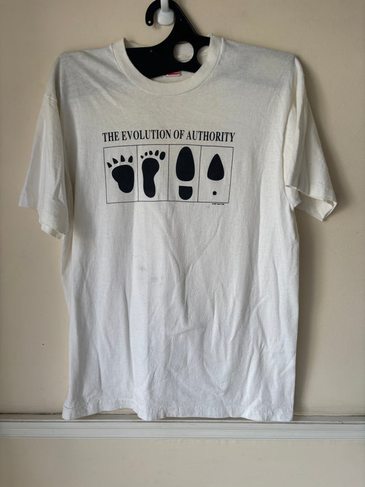 1991 Single Stitch ‘Evolution of Authority’ Graphic T-Shirt, Size XL