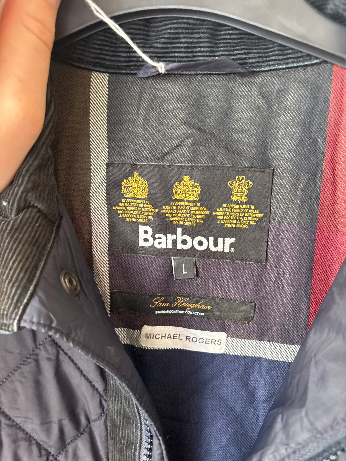 Barbour Mens Black Quilted Jacket, Size L