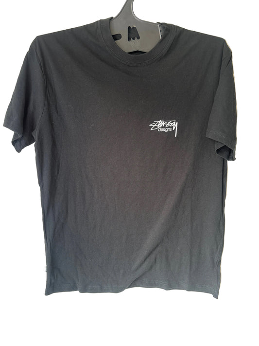 Stussy Designs Logo T Shirt, Black, Brand New Deadstock, Size S