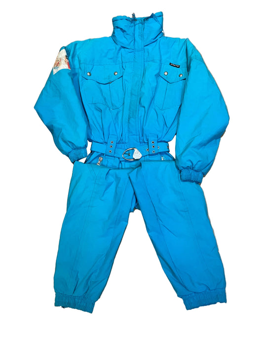 Erbacher Ski All In One, 90s Vintage Blue, Size 42
