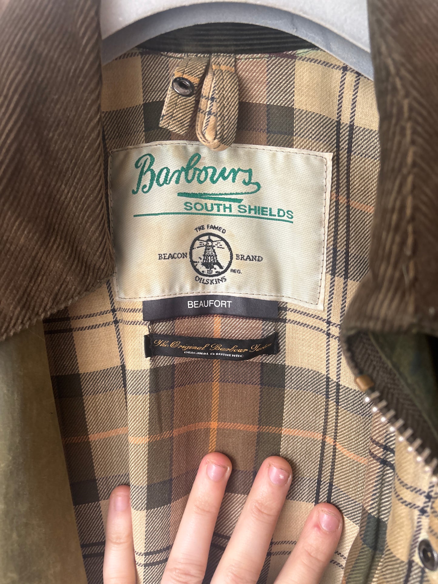 Barbour Vintage South Shields Beaufort Wax Jacket, RARE, Size XL