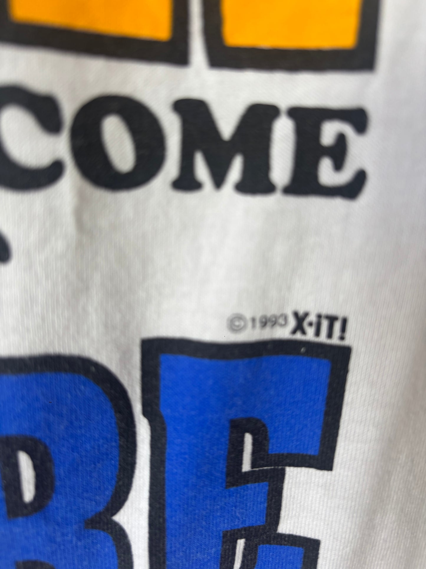 1993 Single Stitch Slogan T-Shirt, Size XL