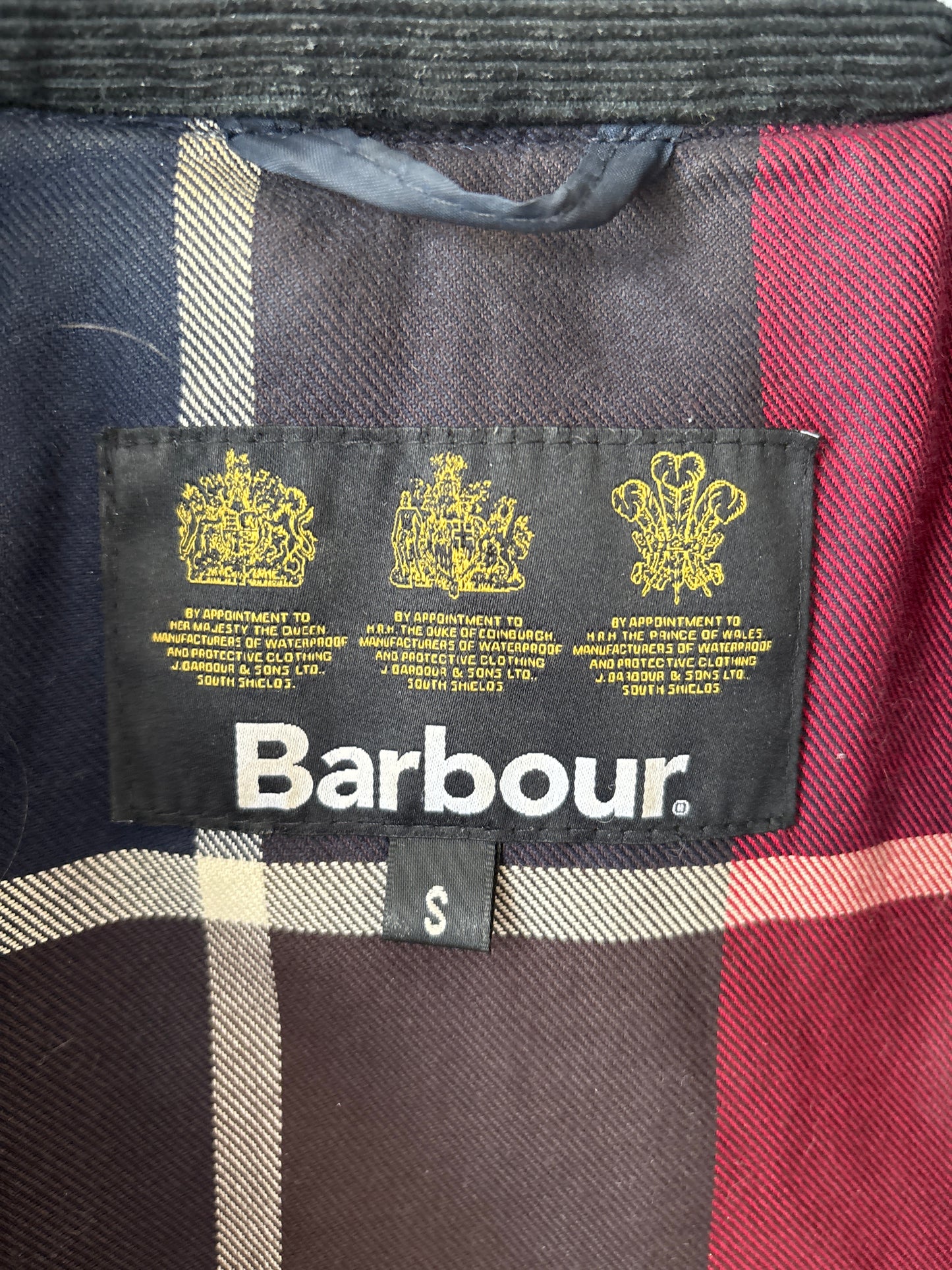 Barbour Netherley Wax Jacket, Blue, Size S
