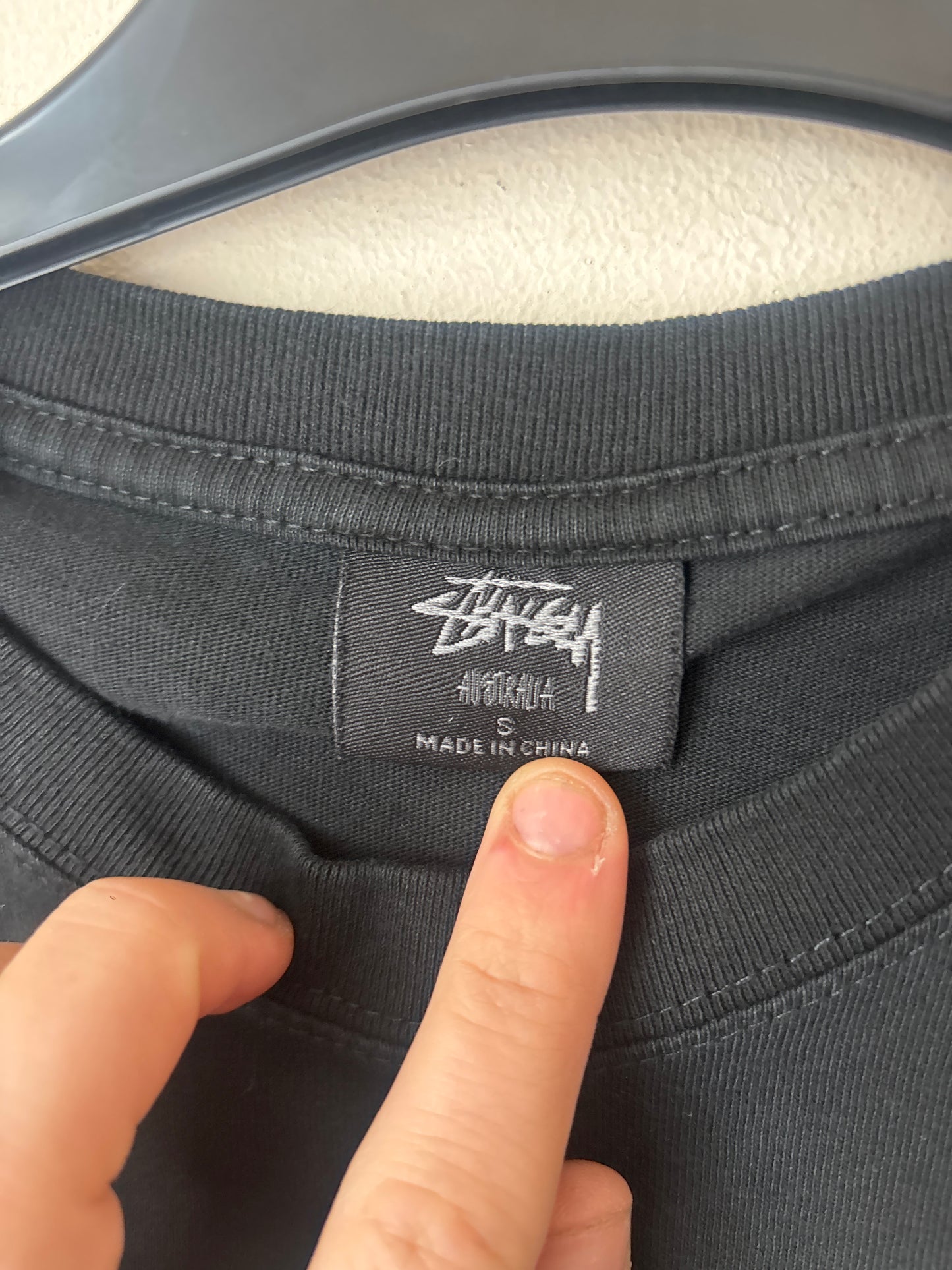 Stussy T Shirt, Location Logo, Brand New Deadstock, Size S