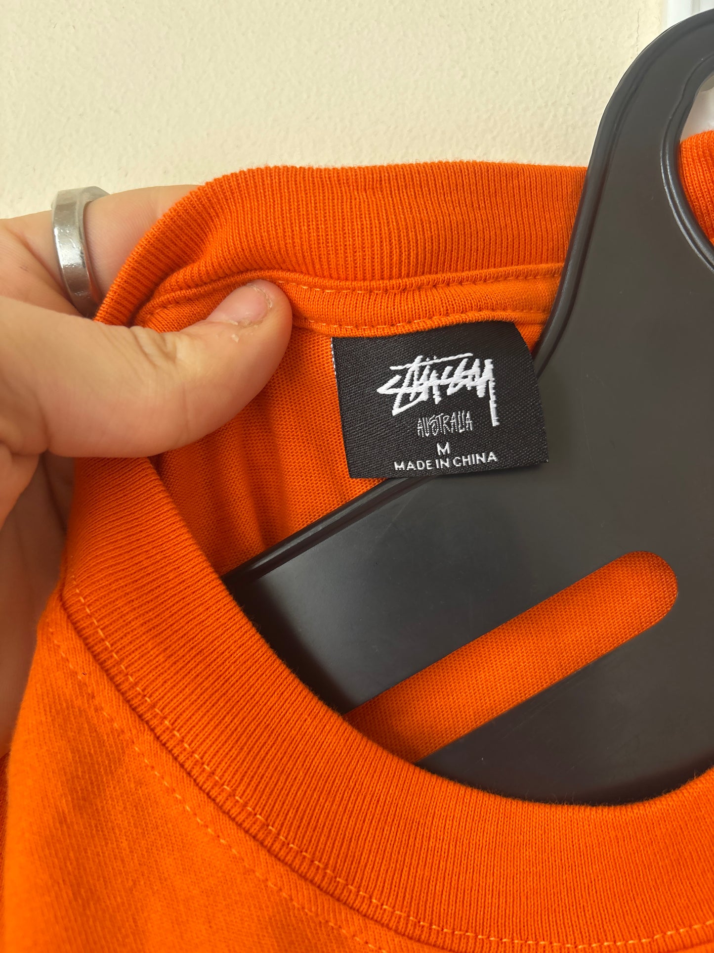 Stussy T Shirt, Corner Bold Logo, Brand New Deadstock, Size M