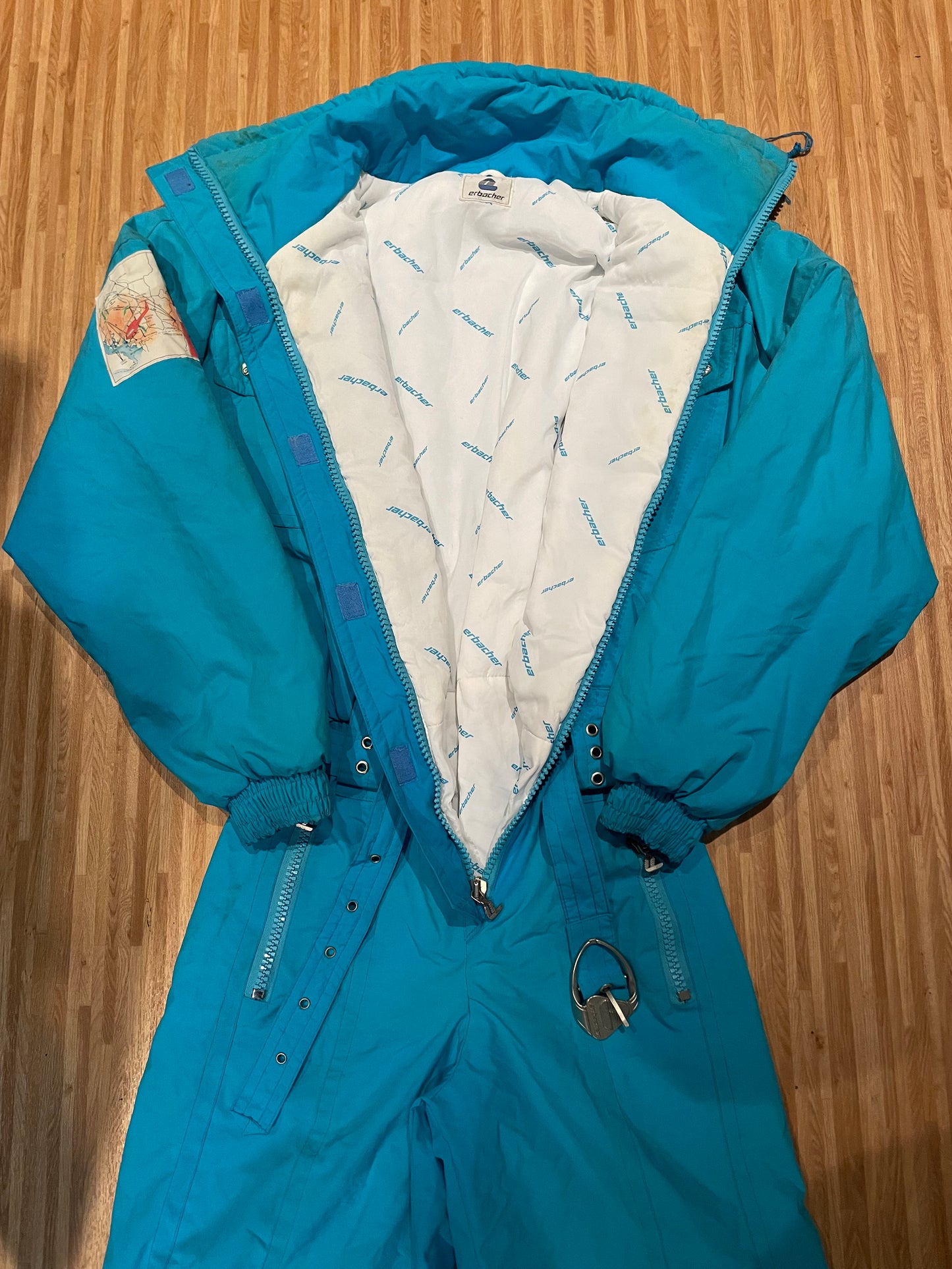 Erbacher Ski All In One, 90s Vintage Blue, Size 42