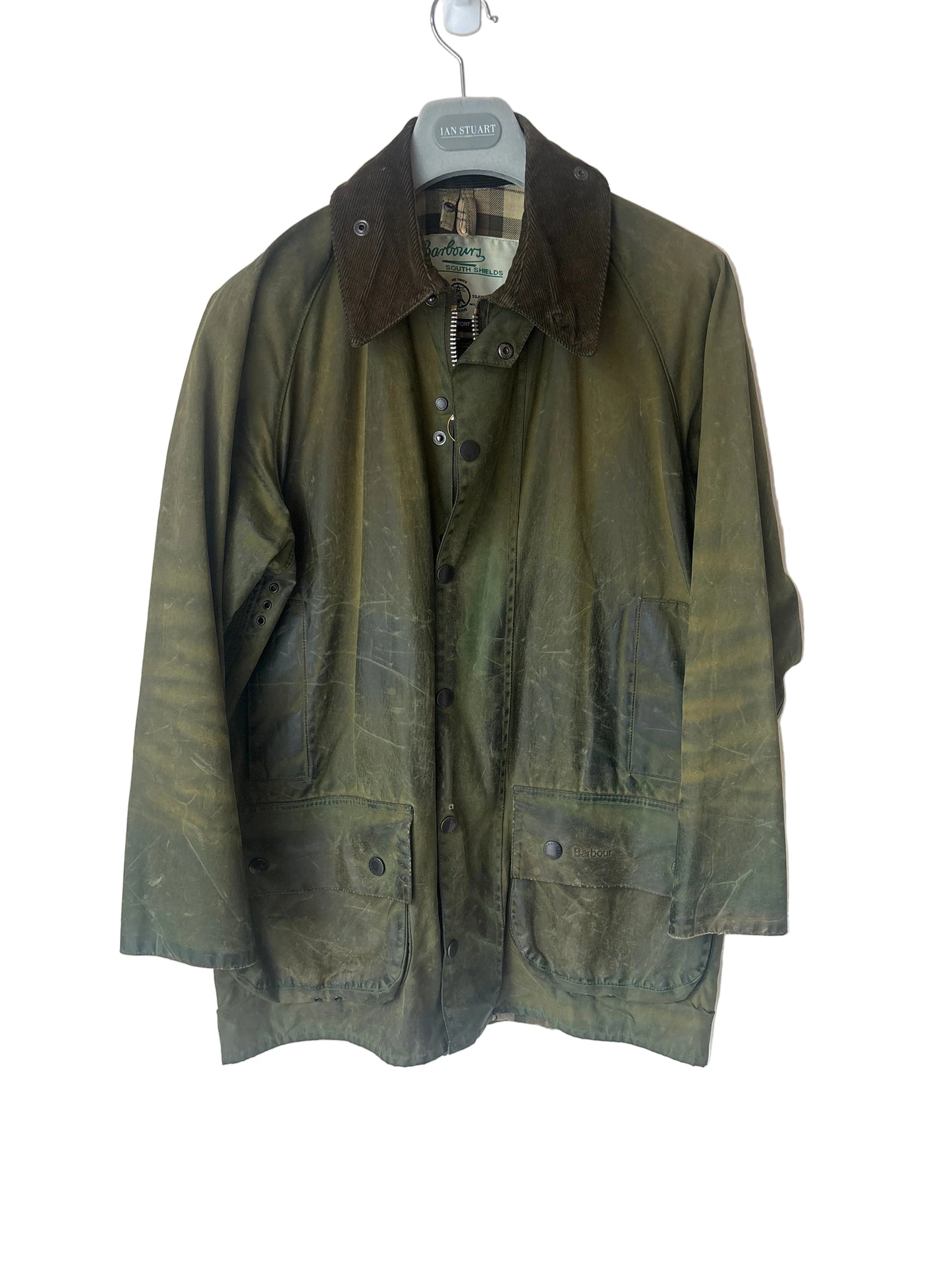 Barbour Vintage South Shields Beaufort Wax Jacket, RARE, Size XL