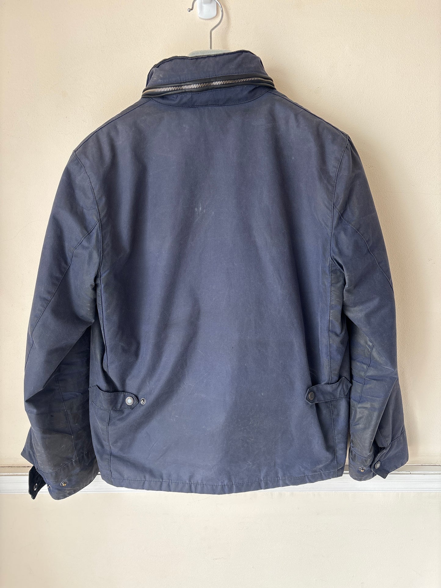 Barbour Netherley Wax Jacket, Blue, Size S