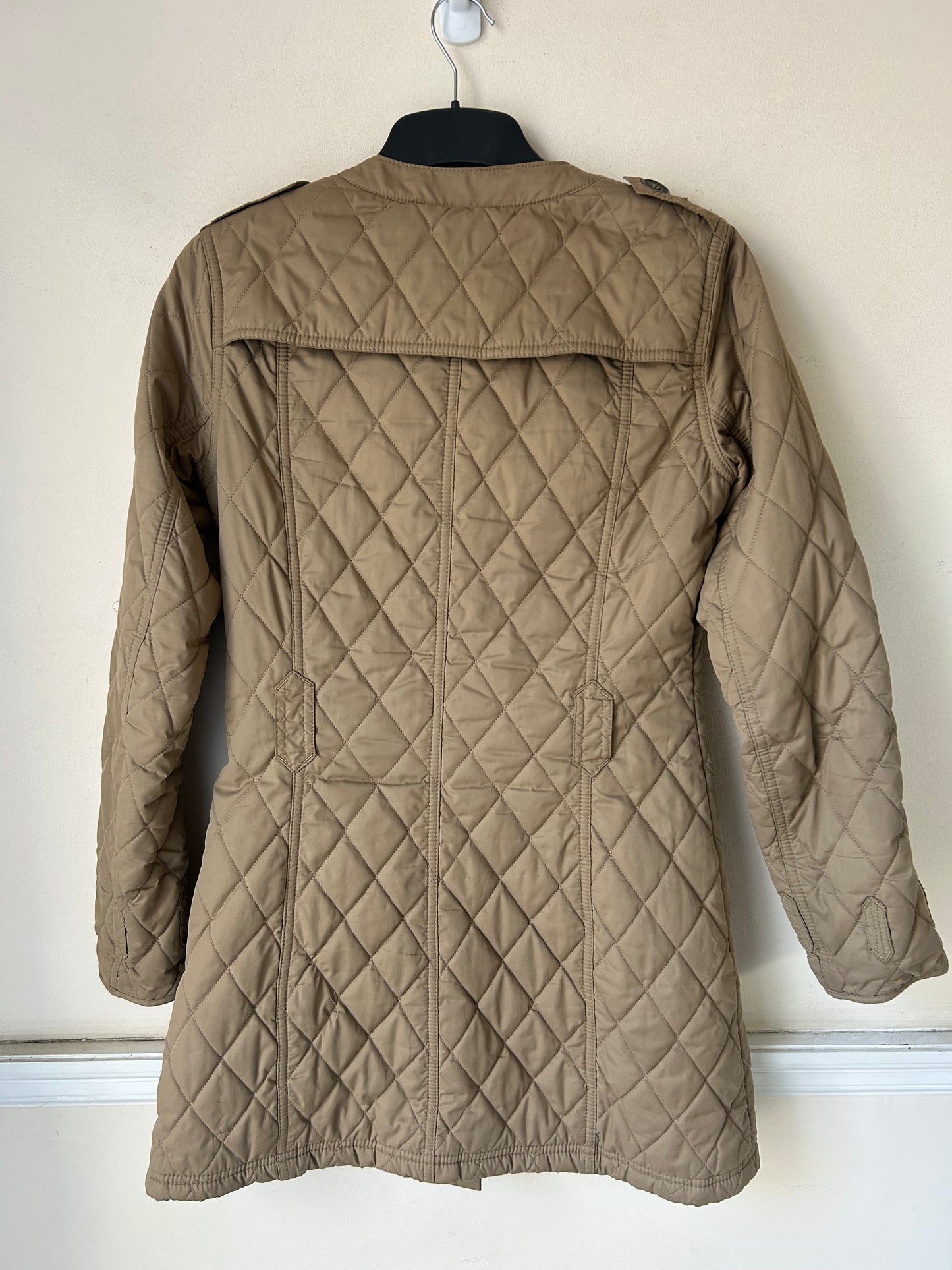Barbour Elle Quilted Belted Trench Coat, Ladies Size 8 / XS