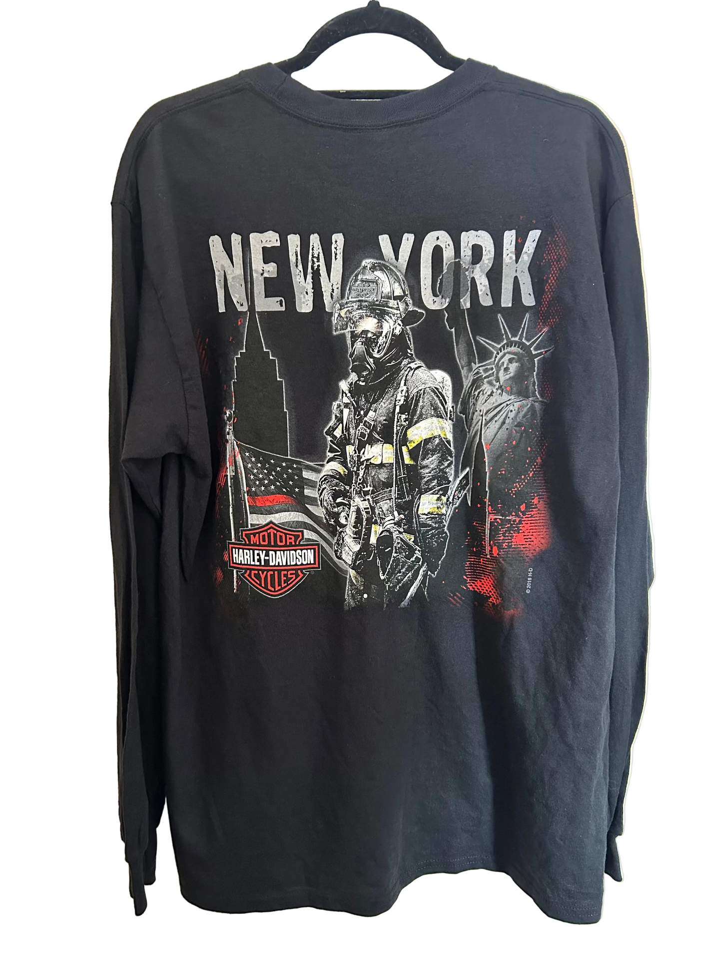 Harley Davidson Vintage NYC Back Graphic Long-sleeve Tee Size L