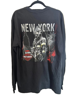 Harley Davidson Vintage NYC Back Graphic Long-sleeve Tee Size L