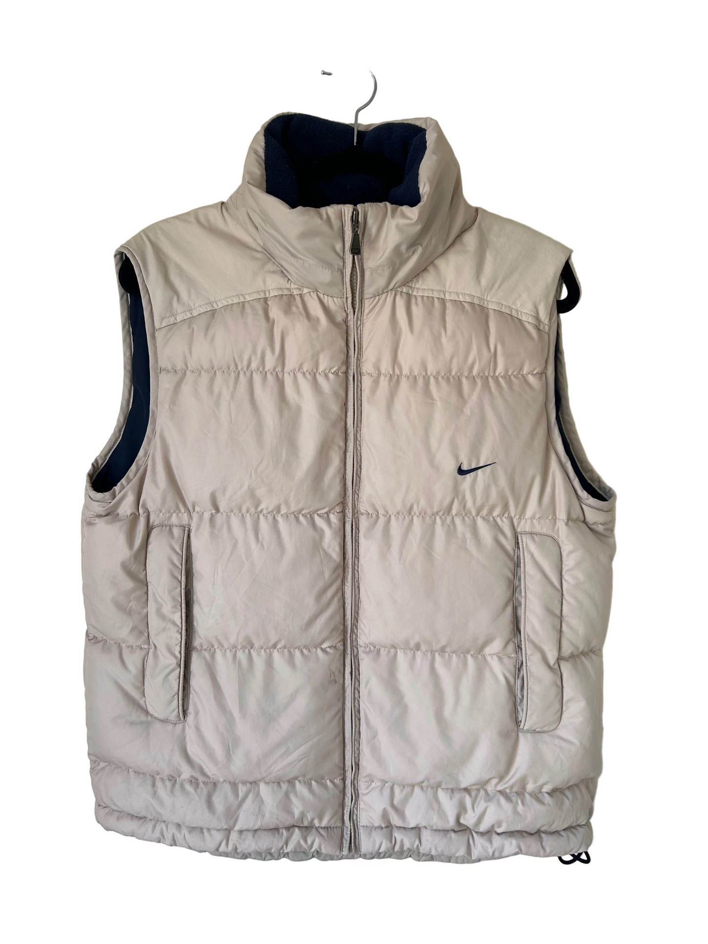 Nike Cream Duck Down Gilet, Size 36/38 or S