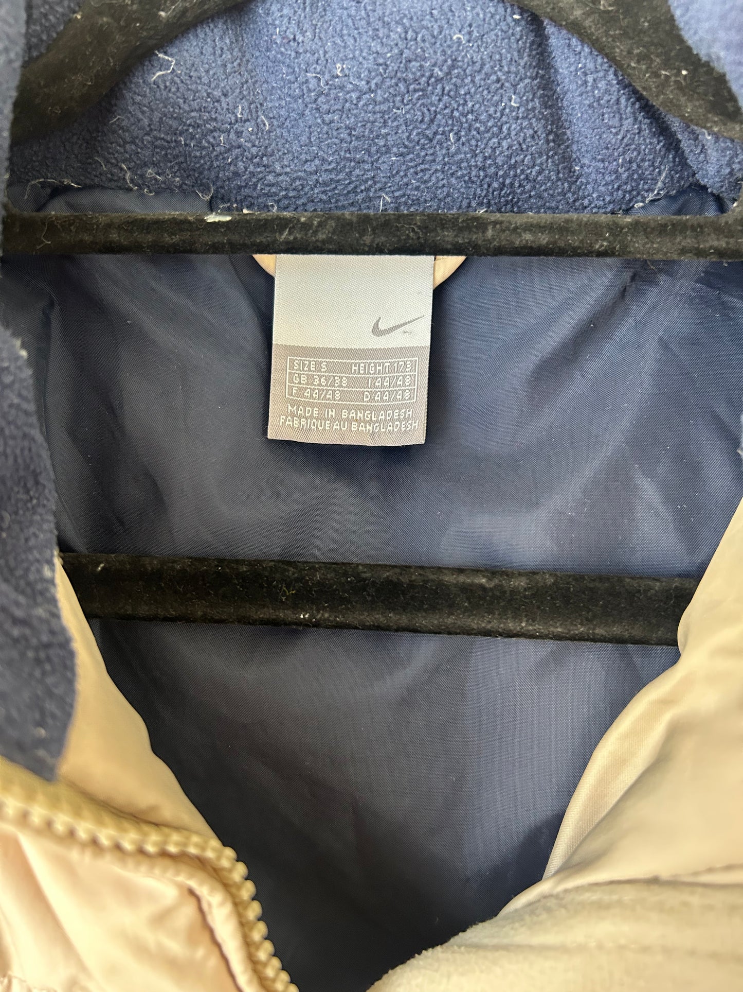 Nike Cream Duck Down Gilet, Size 36/38 or S