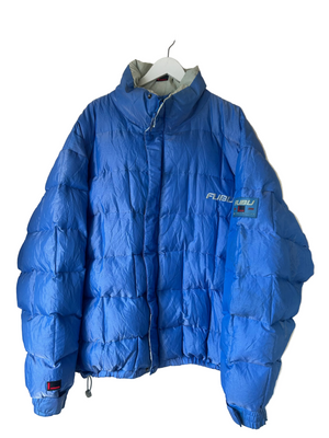 Fubu 90s Hip Hop Collection Reversible Down Puffer Jacket, Oversized XXL, 52”