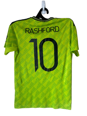 2022/23 Man Utd Away Football Shirt, by Adidas, #10 Rashford, Size S