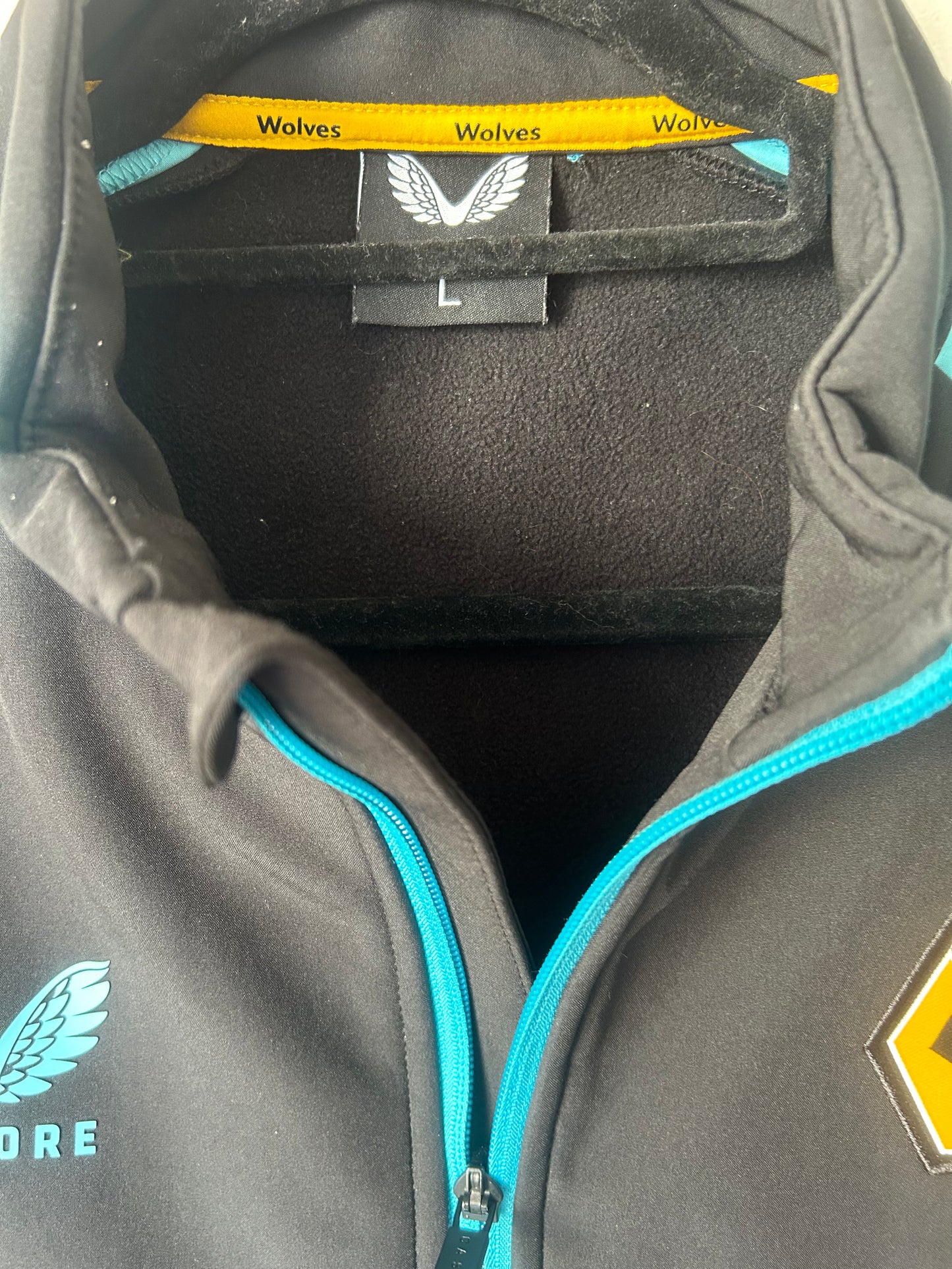 2021-22 Wolverhampton Wanderers Training Bench Jacket, by Castore, Size L
