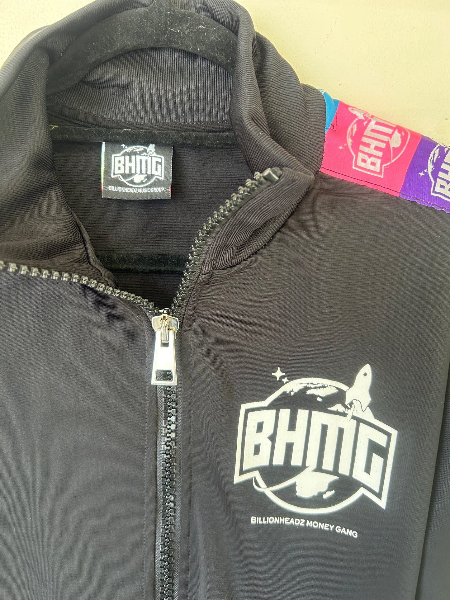 BHMG Unisex Logo Pattern Track Top, Size L