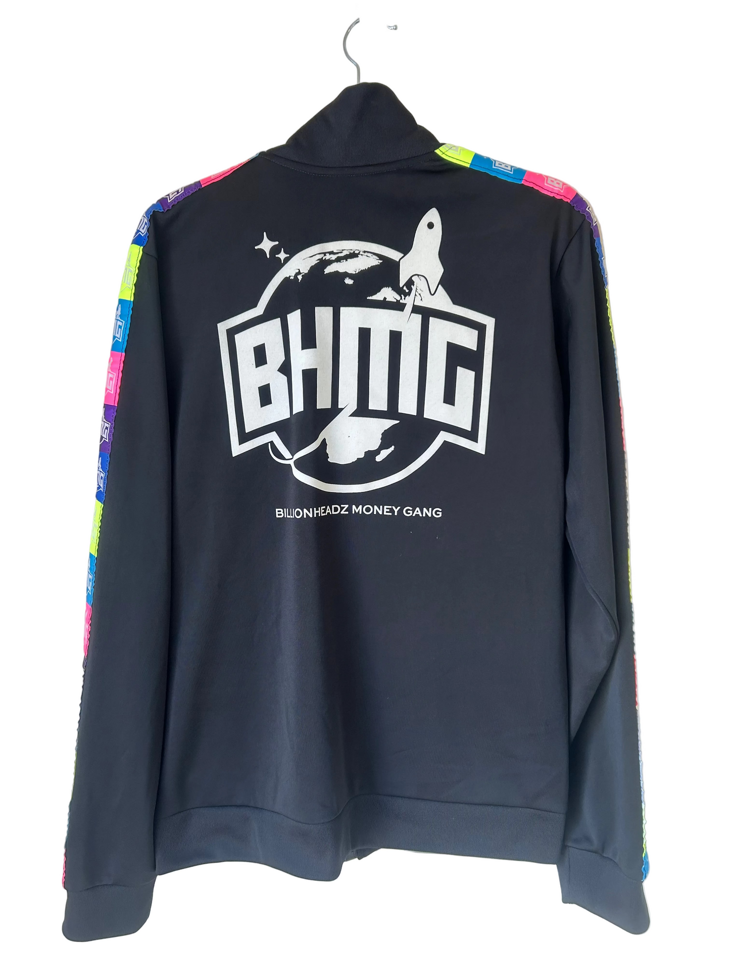 BHMG Unisex Logo Pattern Track Top, Size L