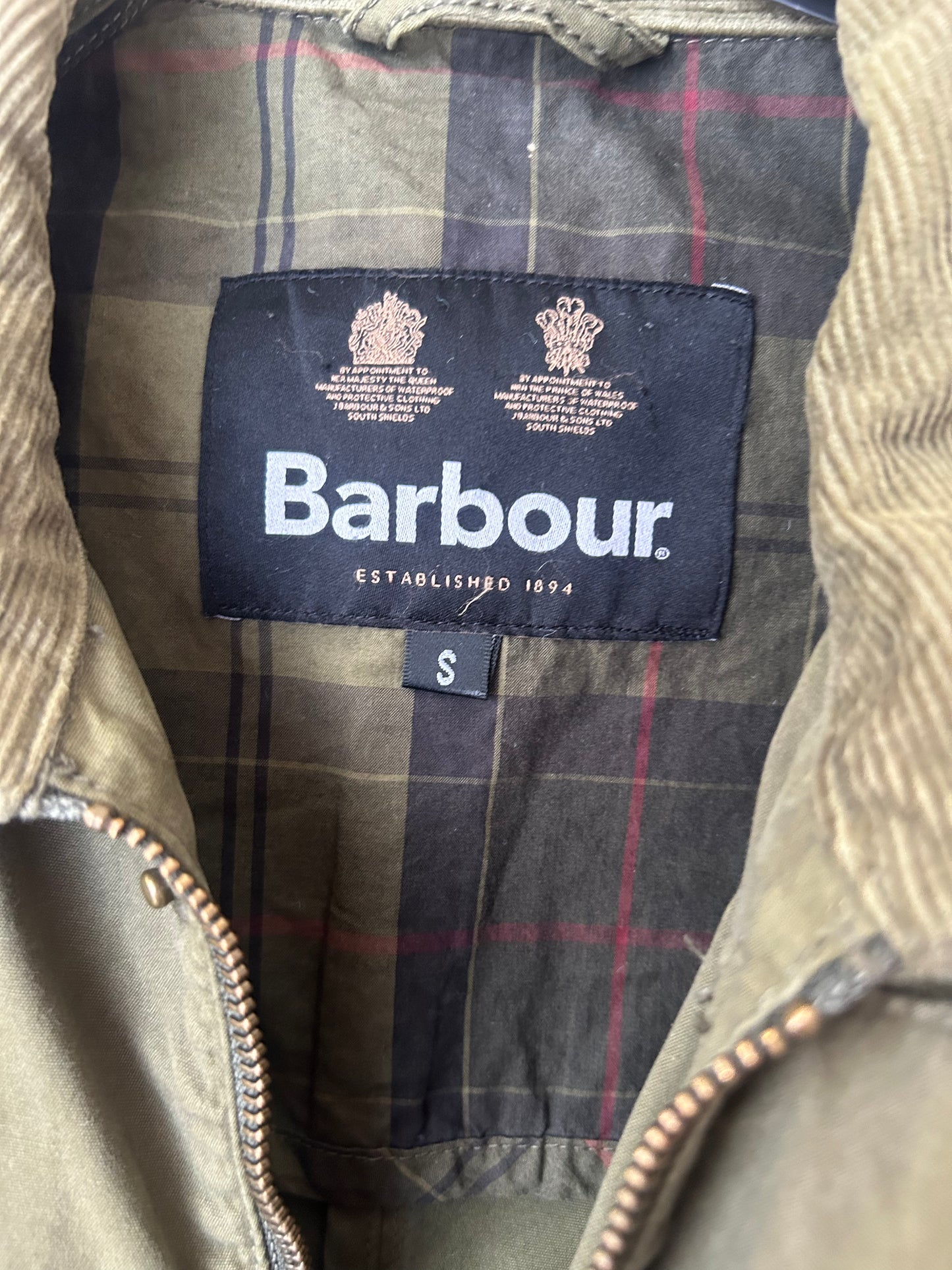 Barbour Ashby Casual Cotton Jacket, Olive, Mens Size S